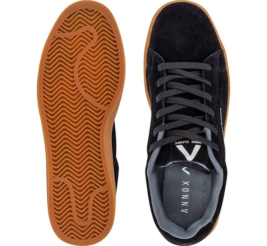 Annox Classic Skate Shoes Noir avec semelle en caoutchouc