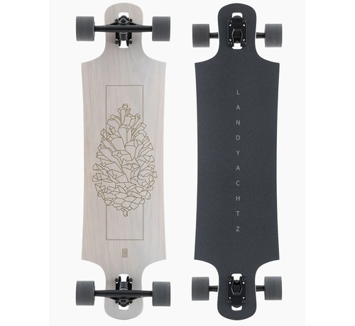 Landyachtz  Landyachtz Drop Through Hammer Longboard 37 Pinecone blanco con ejes Bear