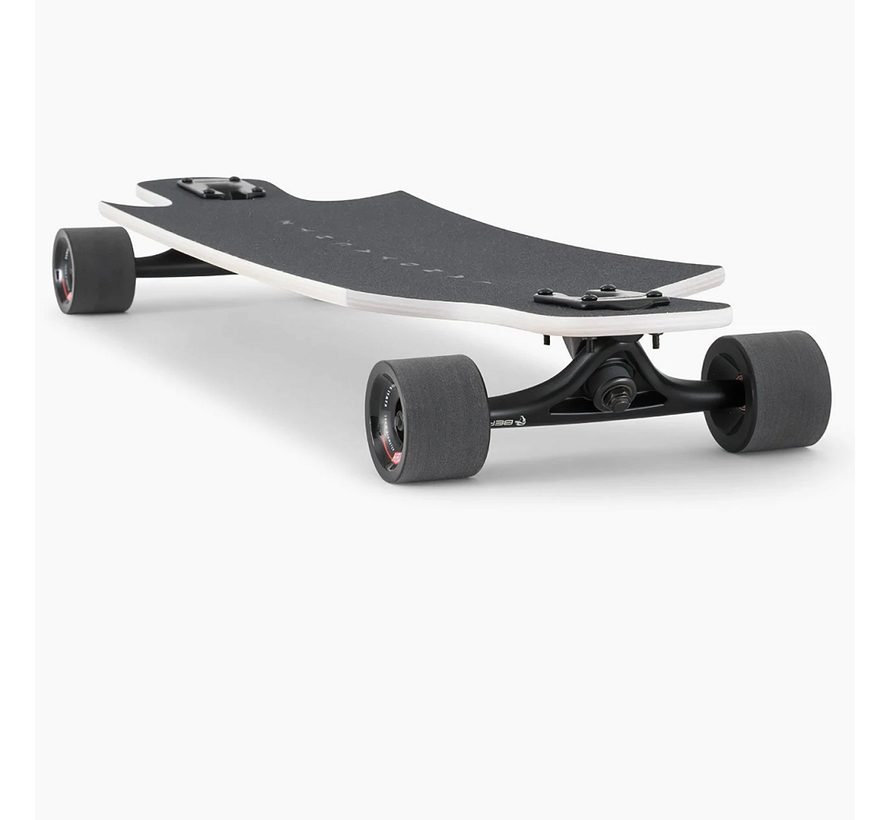 Landyachtz Drop Through Hammer Longboard 37 Pincone blanc avec camions Bear