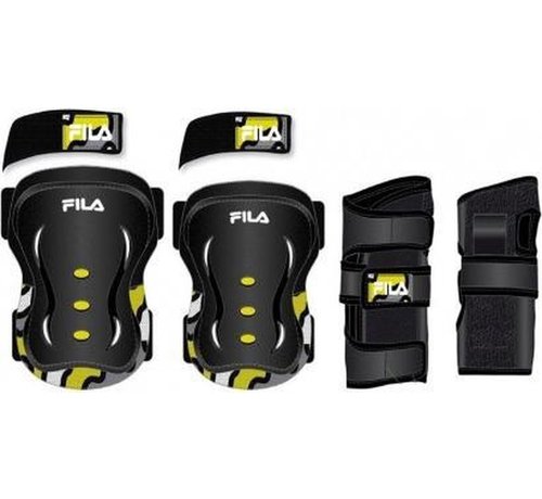 Fila  Fila Set de protección infantil de 3 piezas negro amarillo