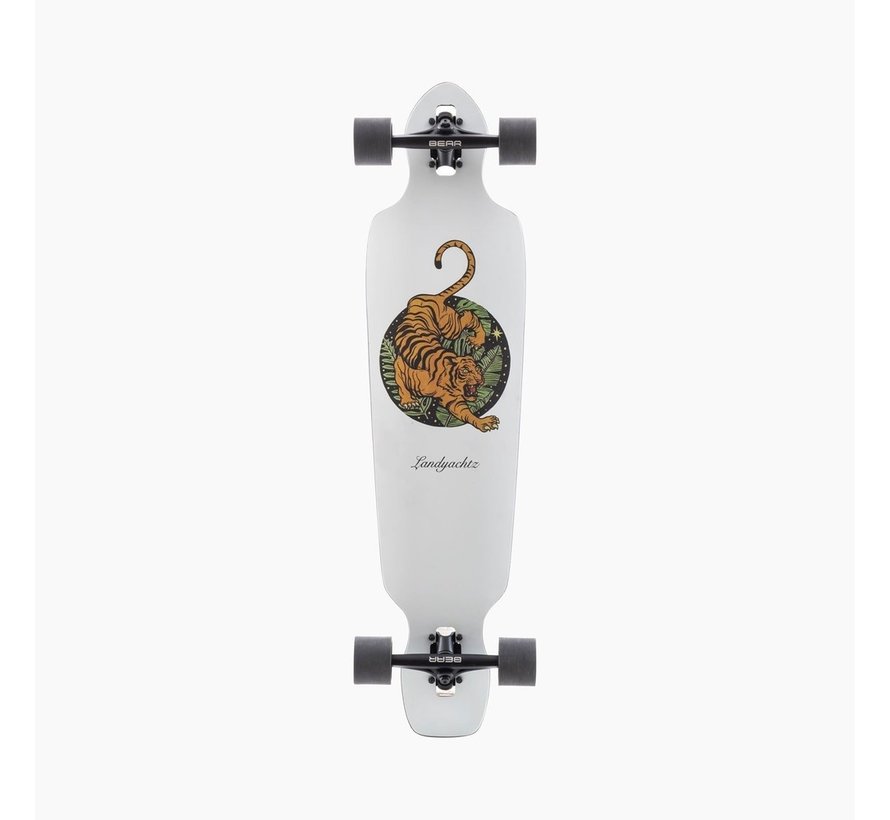 LandYachtz Battle Axe Paper Tiger 38 Drop Through Longboard