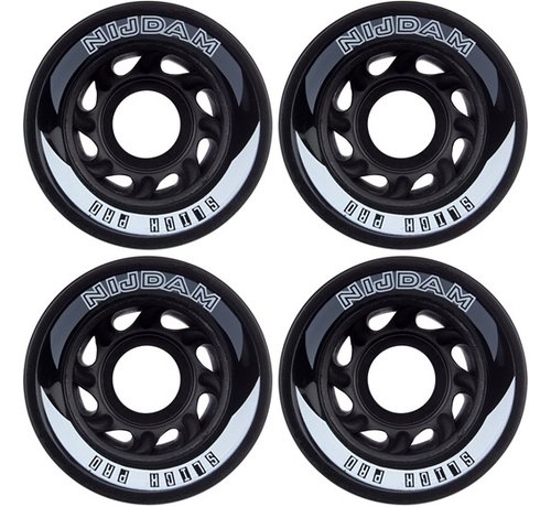 Nijdam  Nijdam Roller Skate Wheels Black (set of 4)