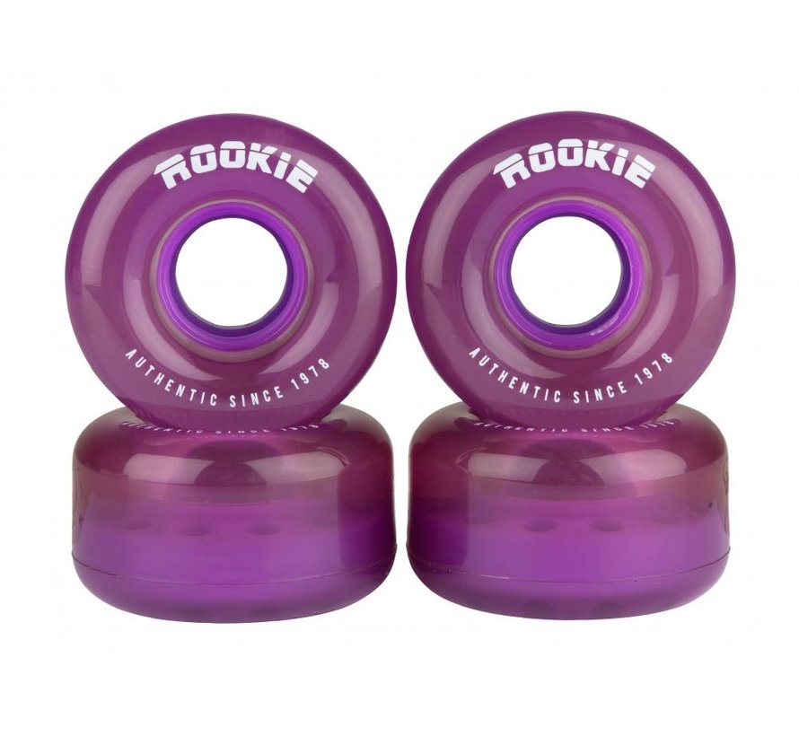 Rookie soft roller skate wheels set of 4 pieces 58mm hardness 80A