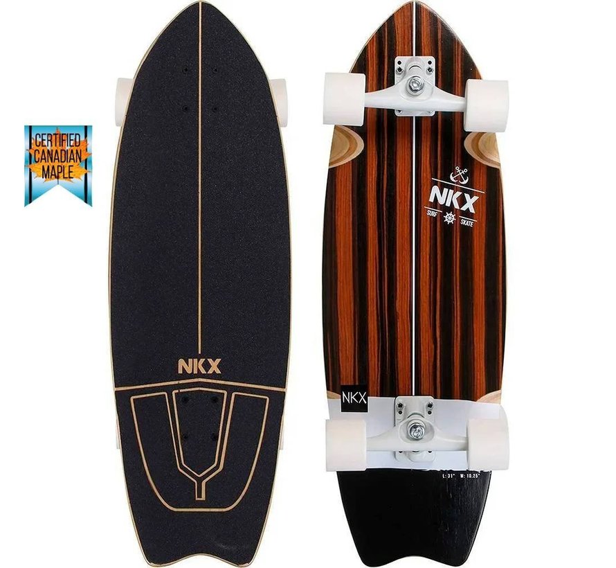 NKX Maverick 31" Deskorolka surfingowa w kolorze hebanowym