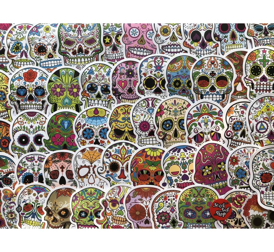 Stickerset Flower Skull