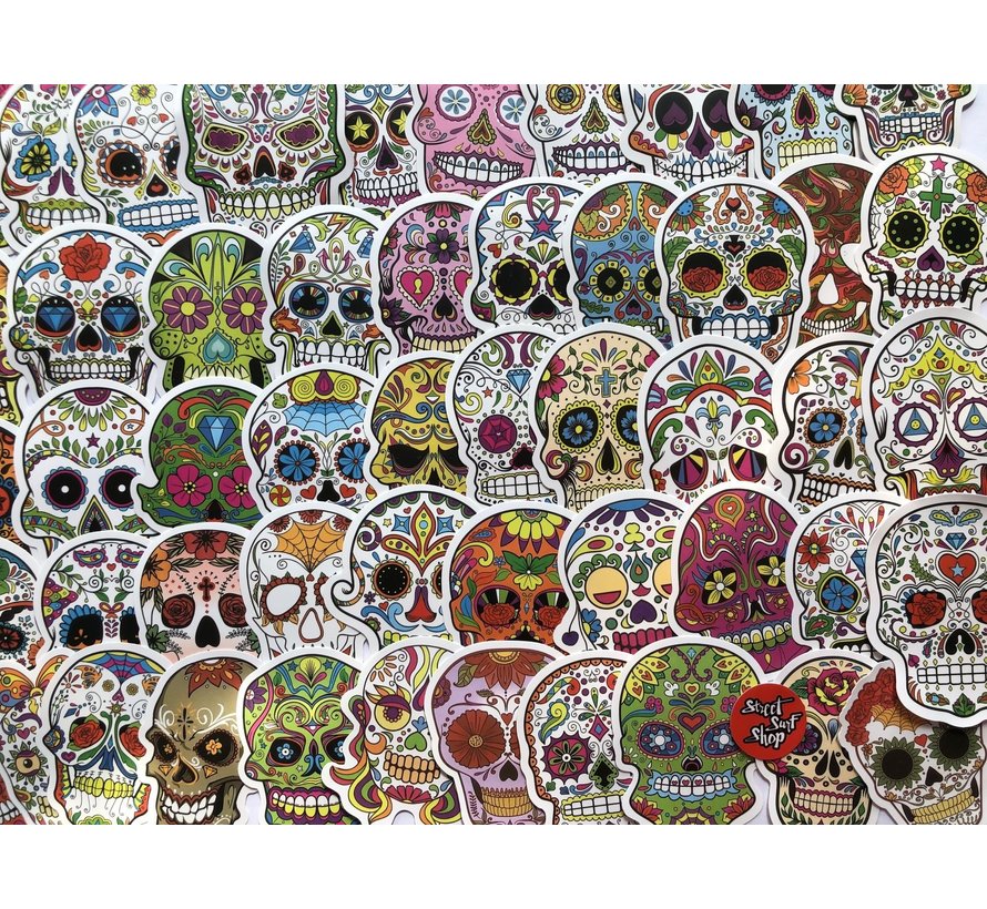 Zestaw naklejek Kwiatowa czaszka