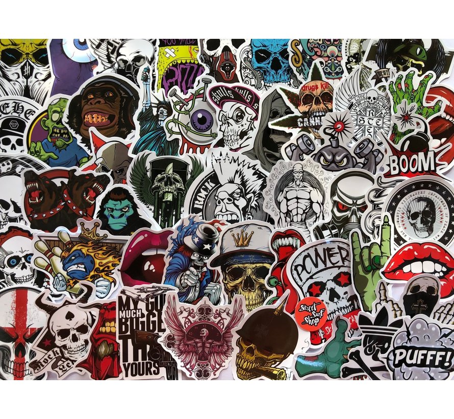 Stickerset Mean Skull