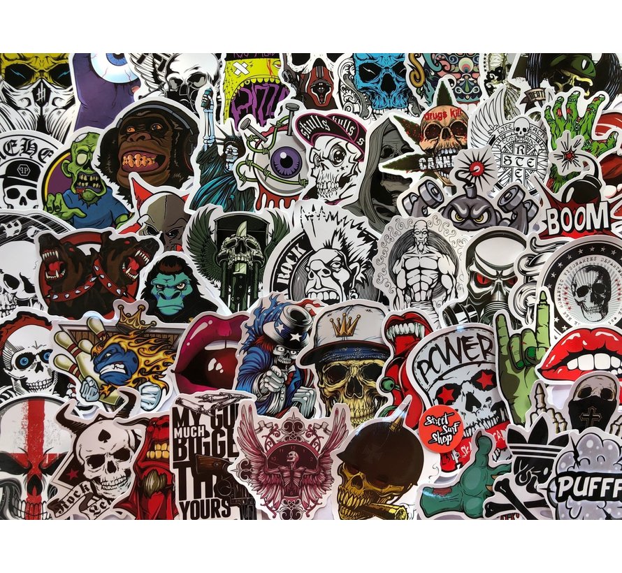 Stickerset Mean Skull