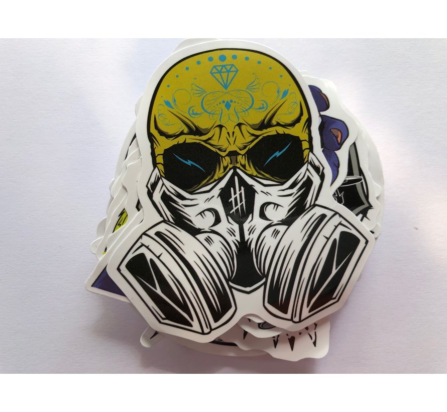 Set di adesivi Teschio medio