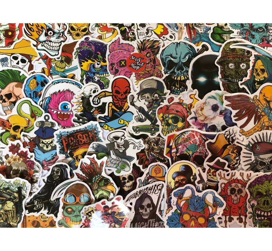 Sticker set Colorfull Skull