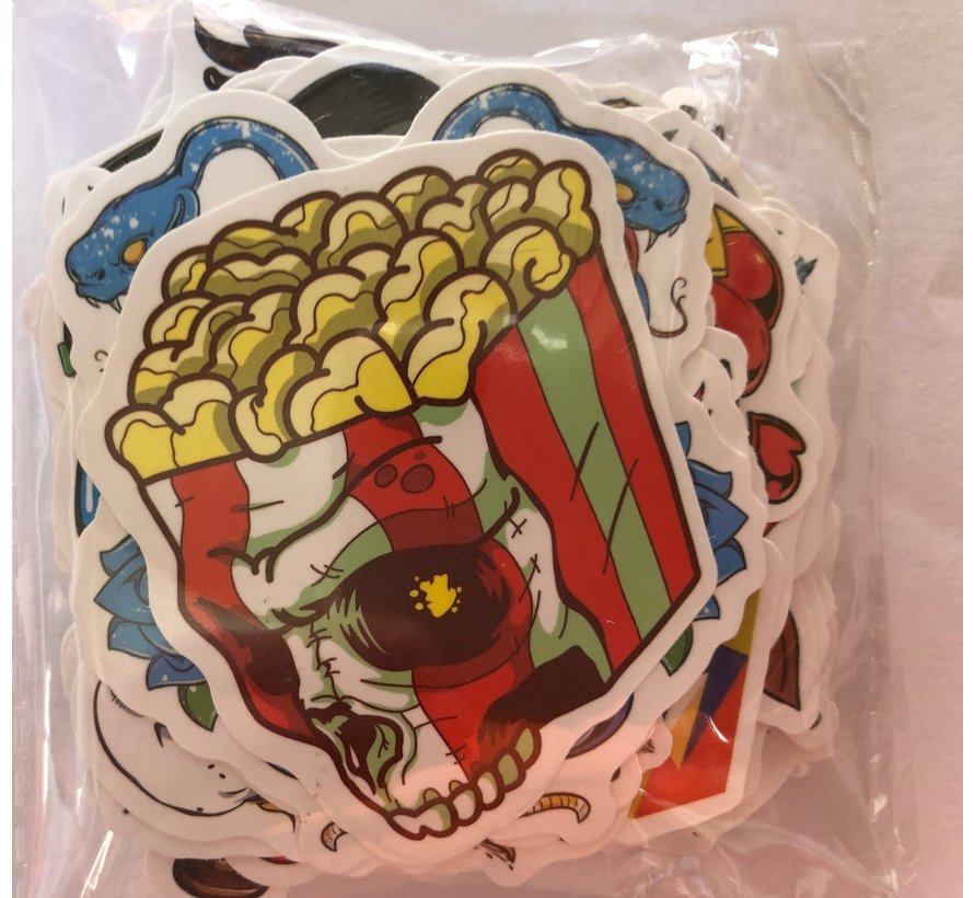 Sticker set Colorfull Skull