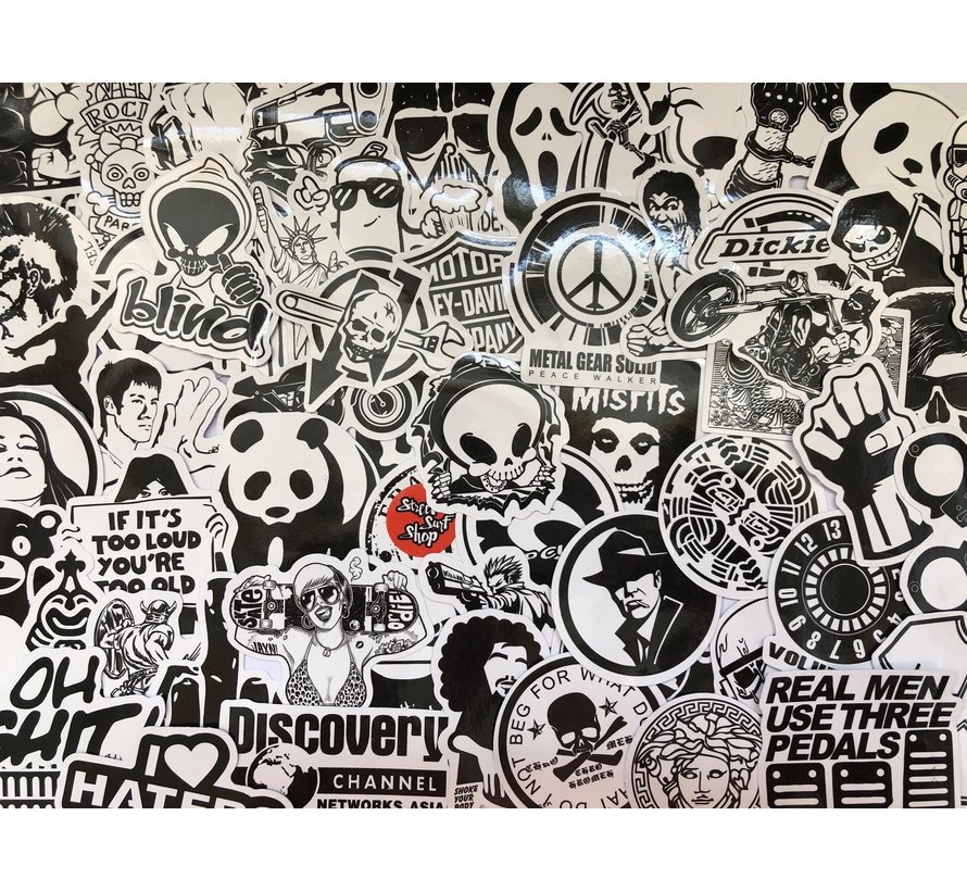 Sticker set Black & White Brands