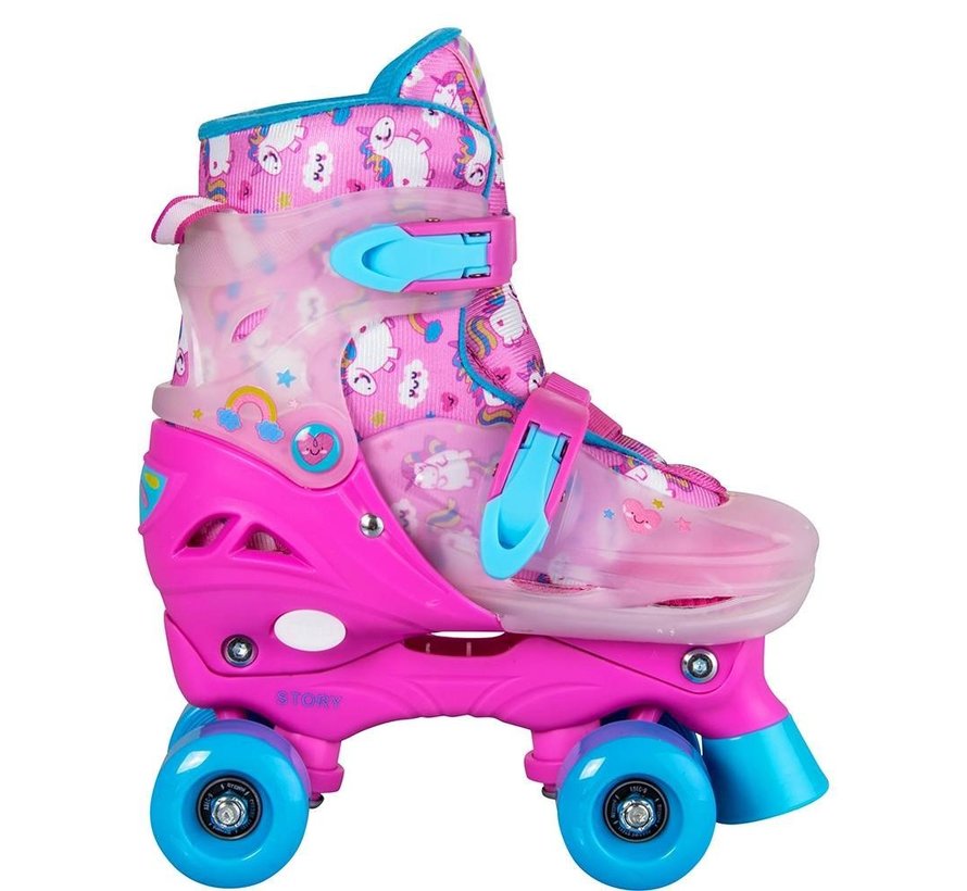 Story Youngster verstelbare rolschaatsen Pink