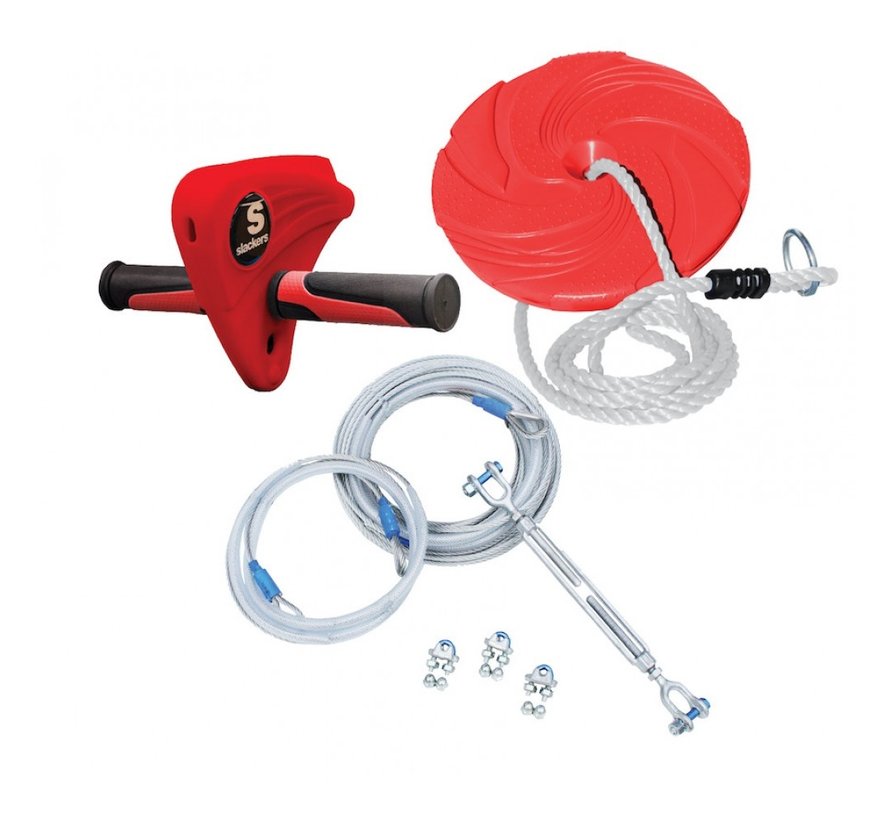 Slackers Zipline Set Zipline 30m Eagle with stainless steel cable