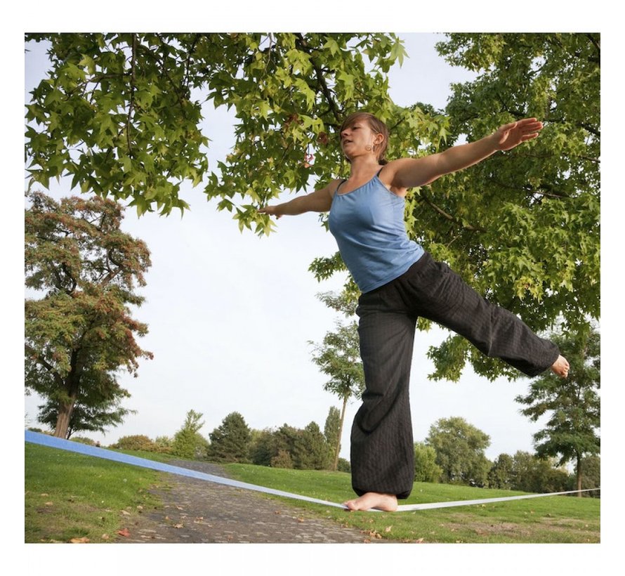 HQ Slackline 15m Geel met toebehoren