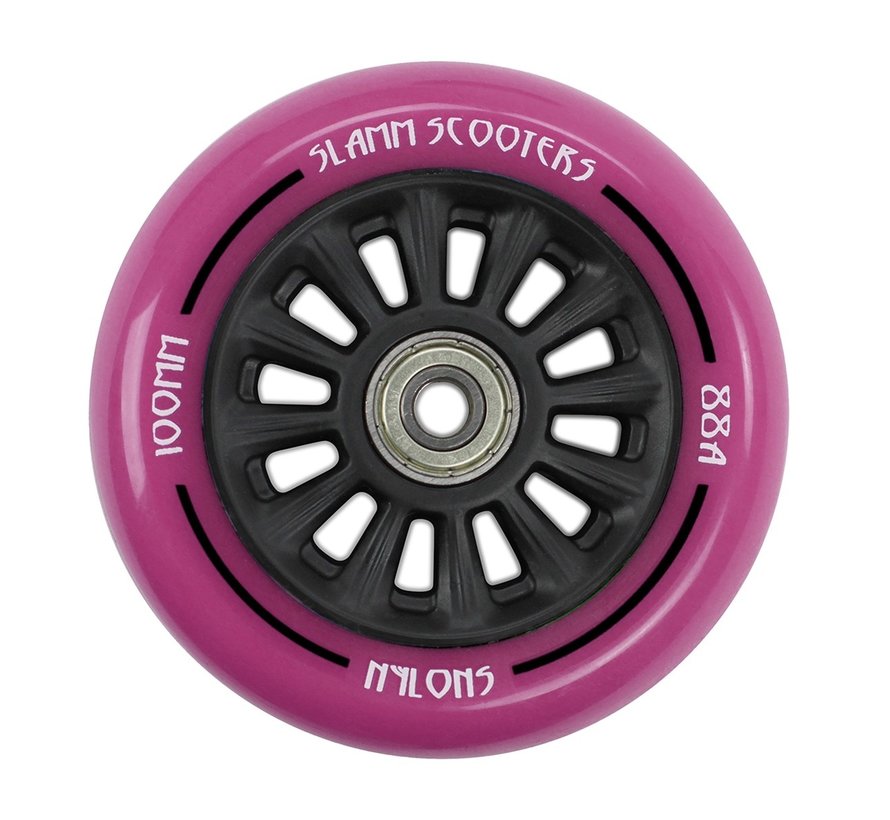 Slamm Nylon core roue trottinette freestyle rose