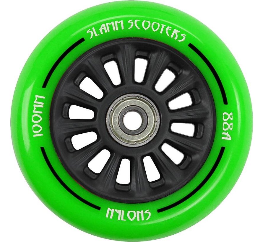 Slamm Nylon core stunt scooter wheel green