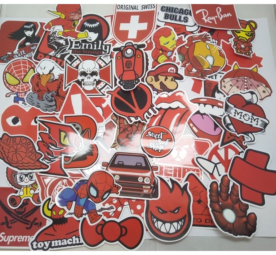 Stickerset met 50 coole stickers