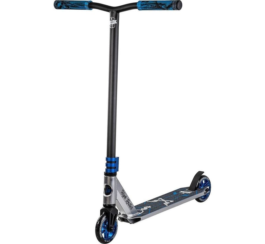 Story High Roller stunt scooter Raw Blue