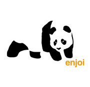 Enjoi Enjoi Panda Logo Aufkleber weiß