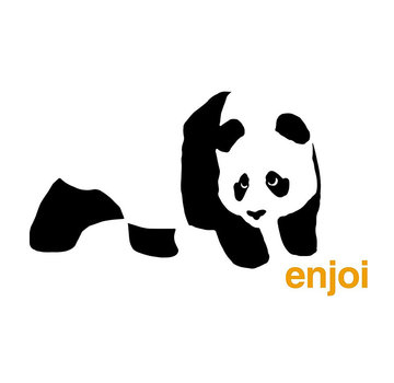 Enjoi Adesivo con logo Enjoi Panda bianco