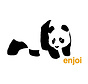Enjoi Panda Logo Autocollant Blanc