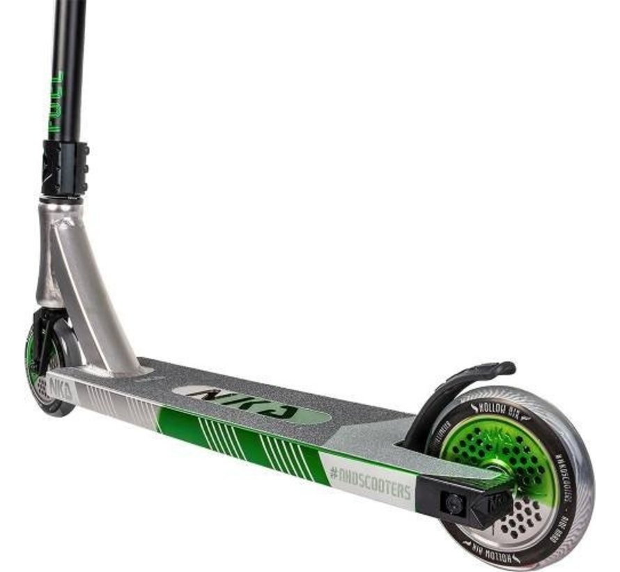 Monopattino acrobatico NKD Fuel Raw Green Mix con ponte corto