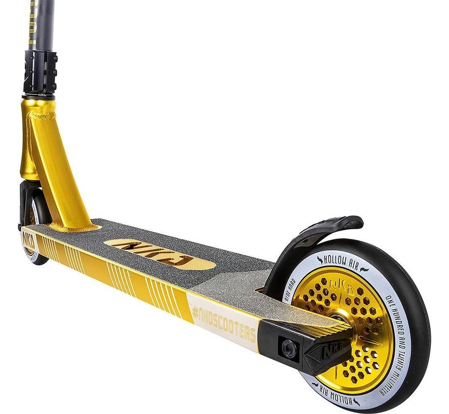 Trottinette acrobatique NKD Fuel Gold avec plateau court