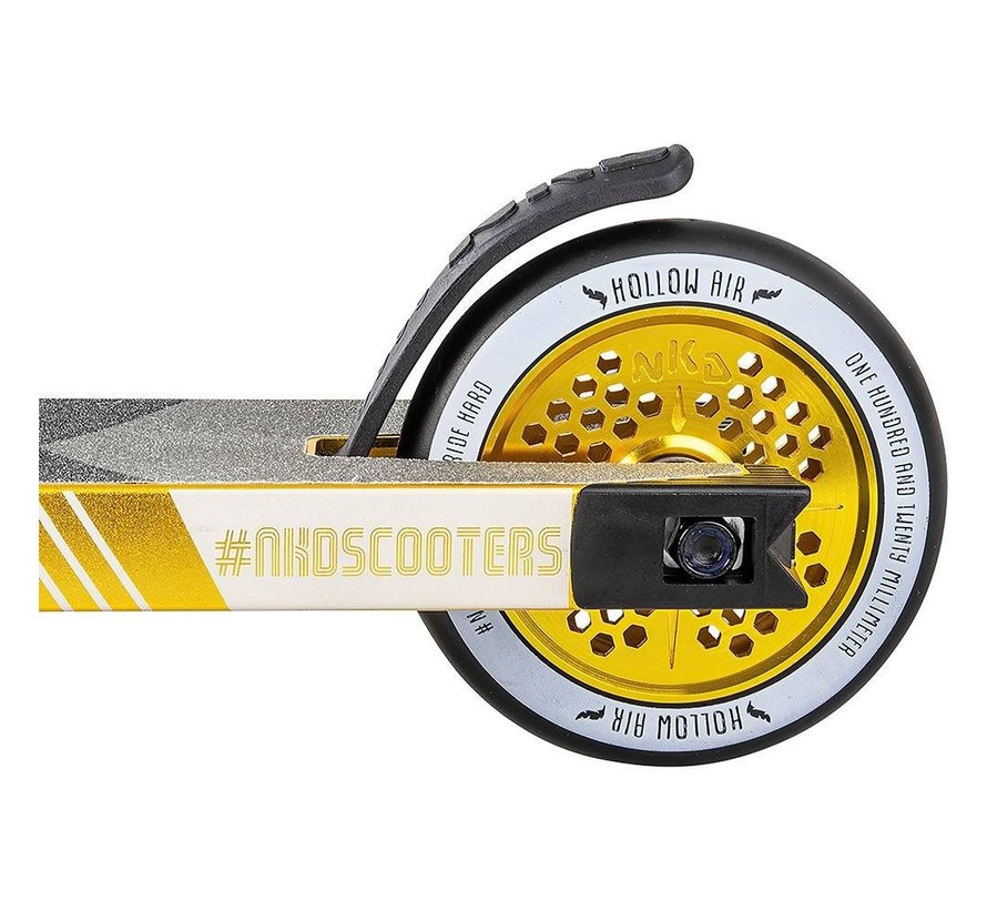 Trottinette acrobatique NKD Fuel Gold avec plateau court