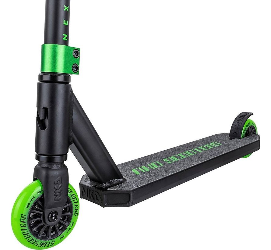 Monopattino acrobatico NKD Next Generation verde nero con barra a T