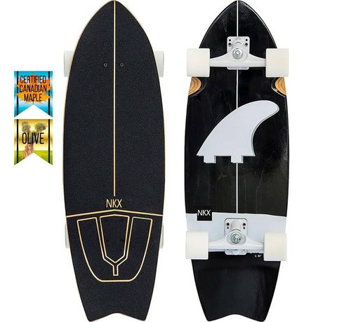 NKX NKX Tahiti 32" Surfskate Black Fin