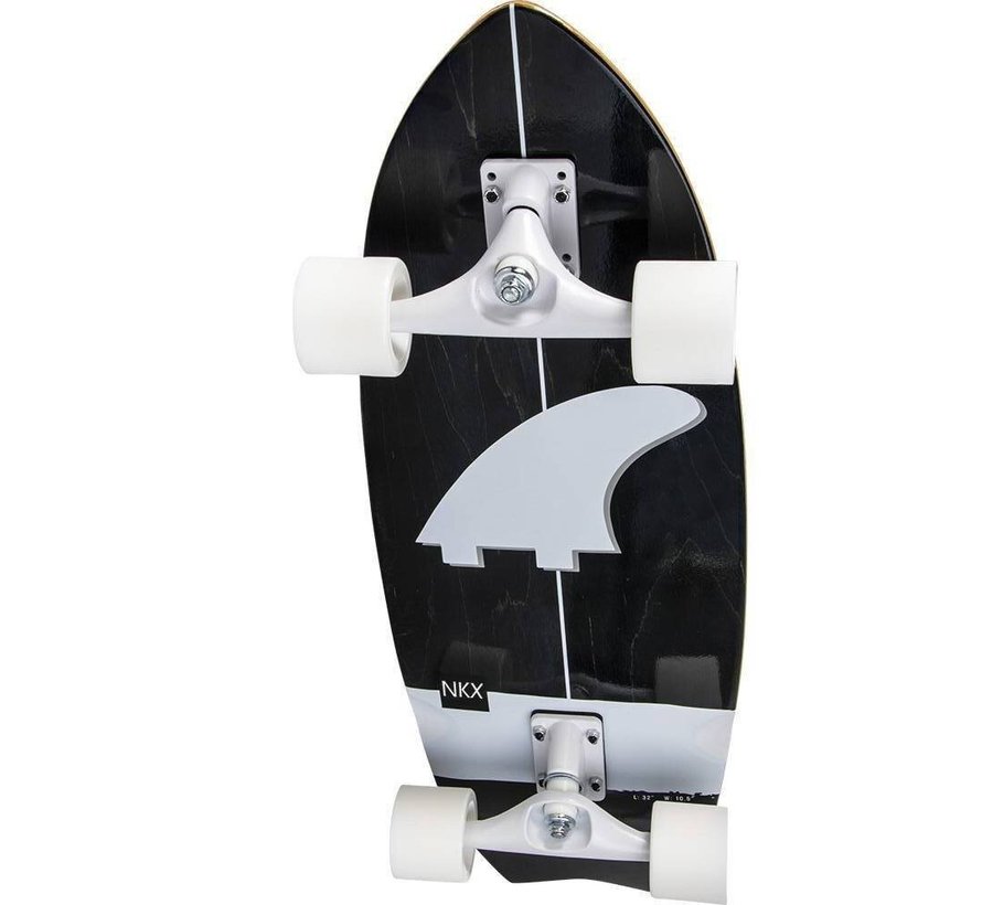 NKX Tahiti 32" Surfskate Black Fin