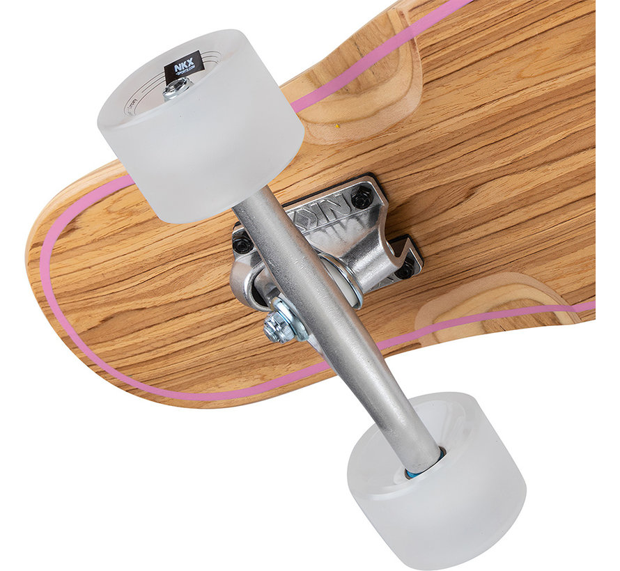 NKX Geometric Dancer Longboard 44 Olive Pink