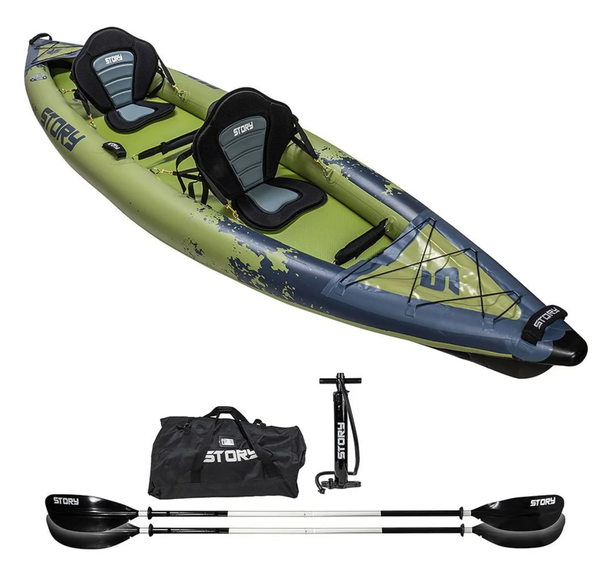 Story Ranger Inflatable Kayak 2 Persons 390cm - Army