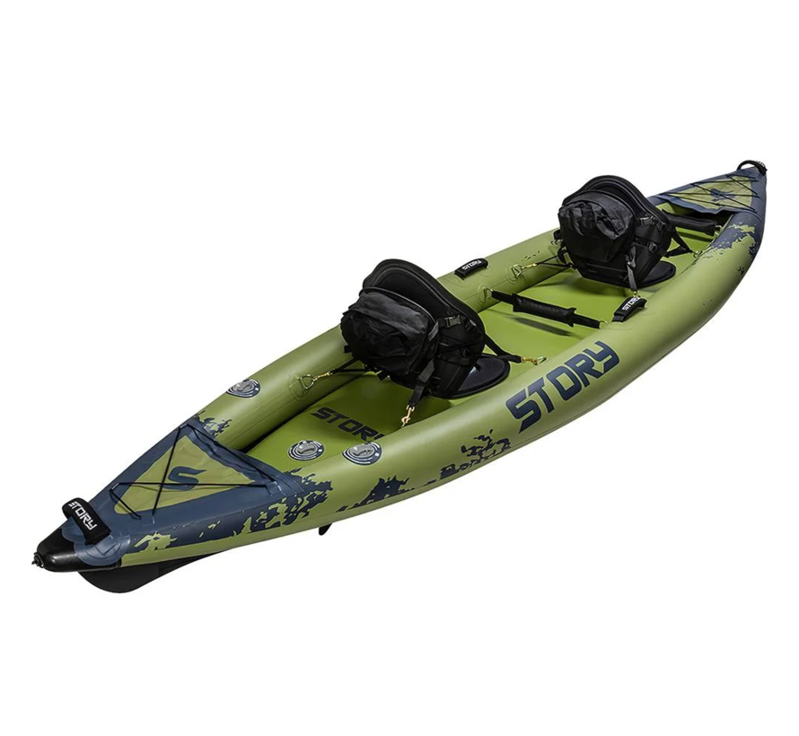 Kayak gonfiabile Story Ranger per 2 persone 390 cm - Militare