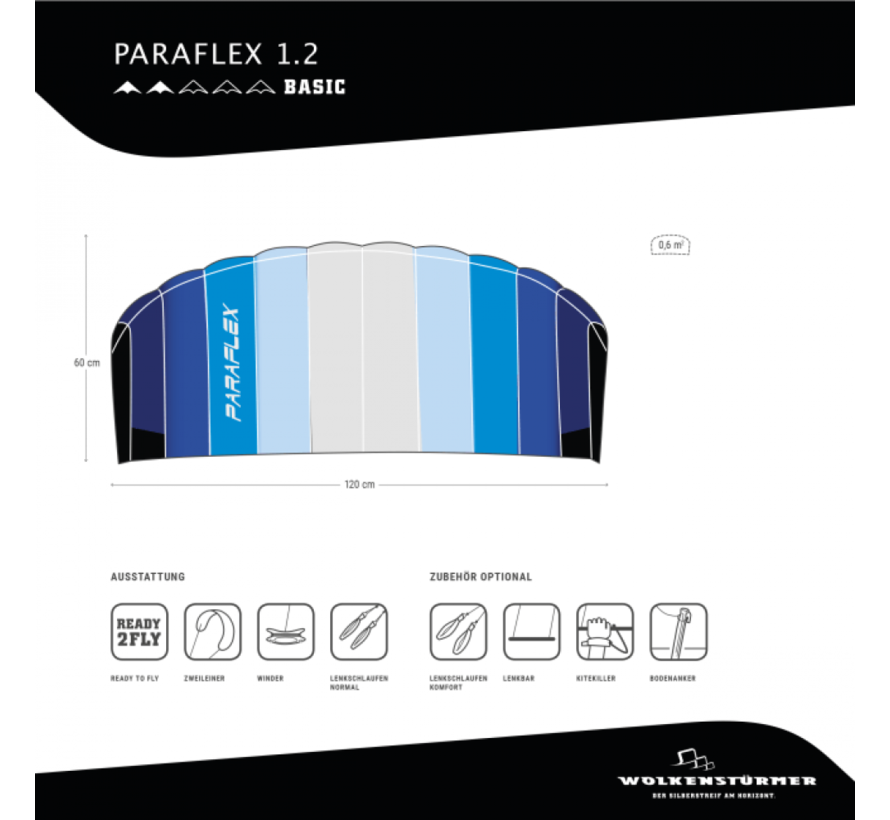 Matrasvlieger Paraflex Basic 1.2 Blue