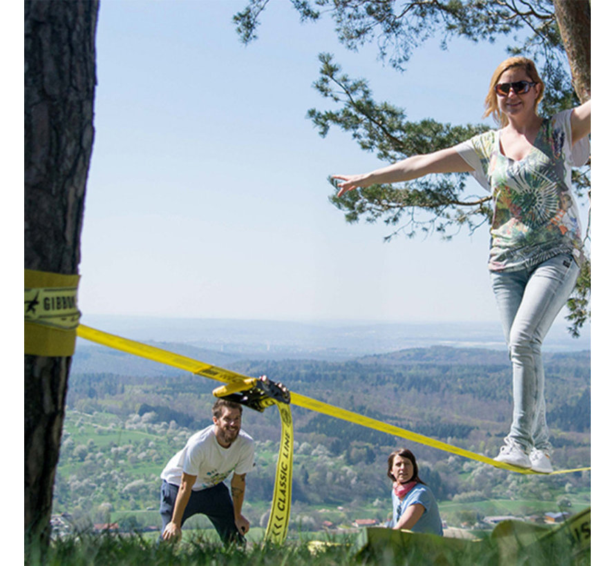 Gibbon Slackline Classic XL set 25m jusqu'à 150kg de qualité supérieure