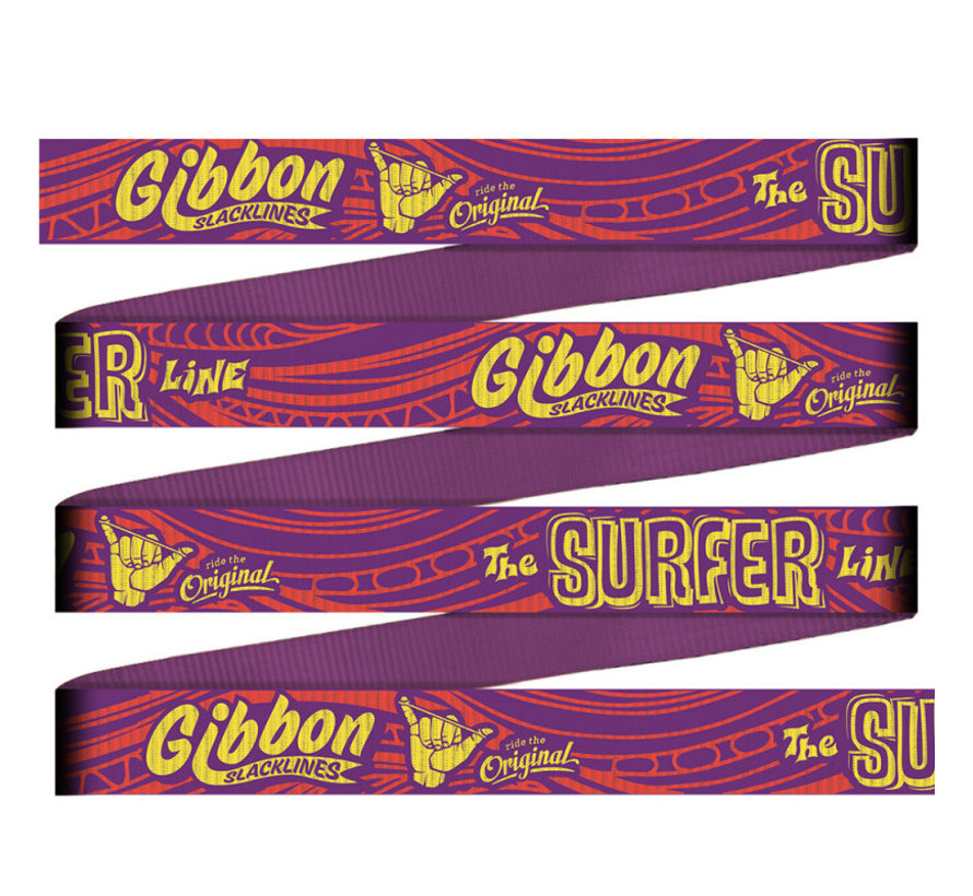 Gibbon Slackline Juego de línea de surf 25m