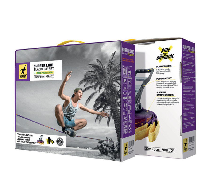 Zestaw Gibbon Slackline Surferline 25m