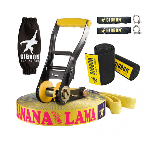 Gibbon Gibbon Slackline Banana Lama set 25m