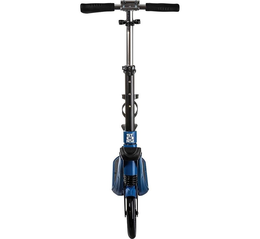 Story Town Transport Scooter Petrol Blue with suspension for riders up to approximately 185cm