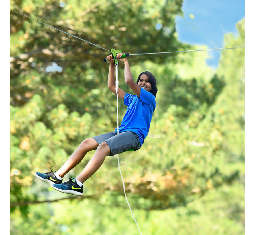 Slackers Zipline (tyrolka) Zestaw Falcon 12m z linką ze stali nierdzewnej