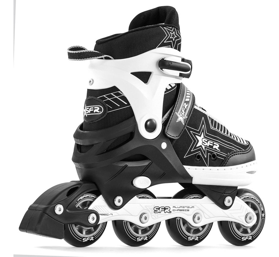 SFR Pulsar Patines en línea ajustables Negro/Plata