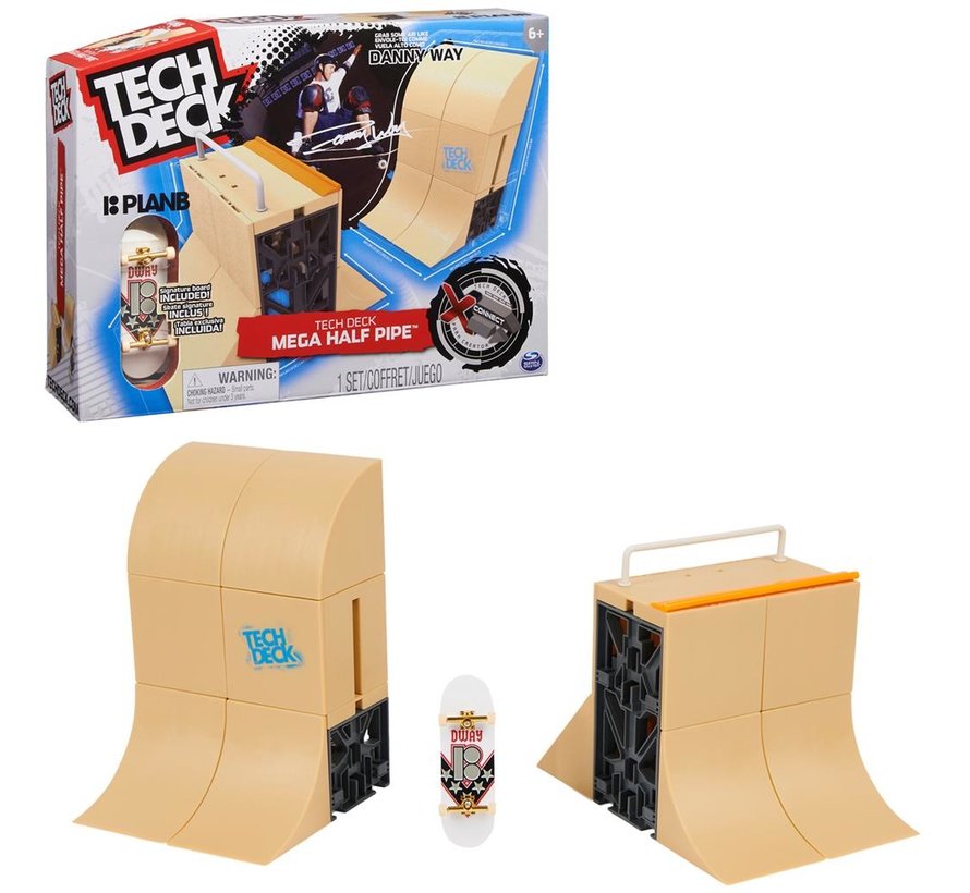 Tech Deck skate park Mega Half Pipe