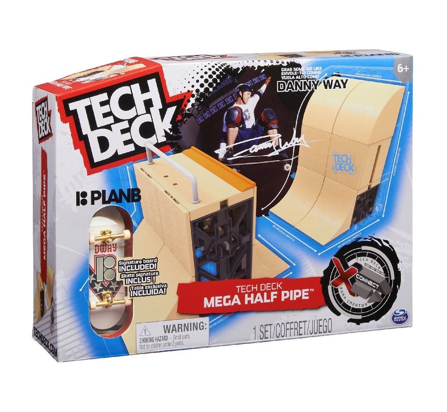 Skatepark Tech Deck Mega Half Pipe
