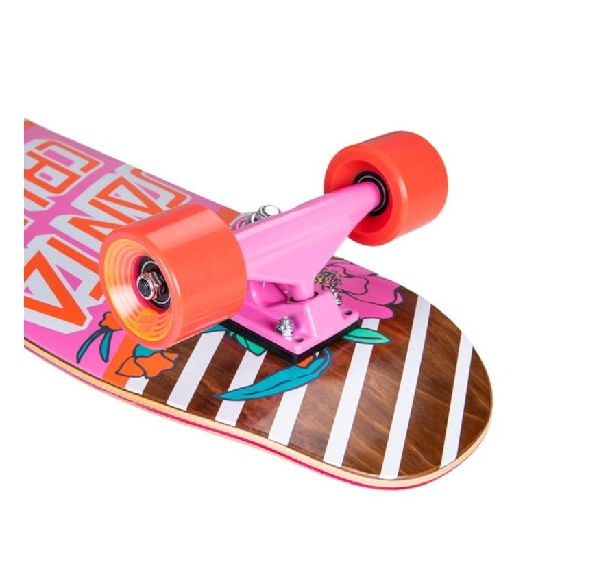 Floral Stripe Street Skate Cruiser 8.4 completo