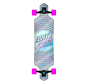 Longboard drop-through Prismatic Dot 36 pollici grigio con rosa