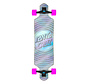 Prismatic dot drop-through longboard 36 inches gray with pink