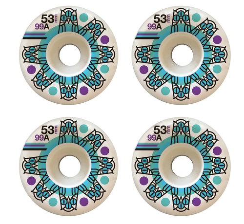 Triclops skateboard wielen roulette 53mm set van 4