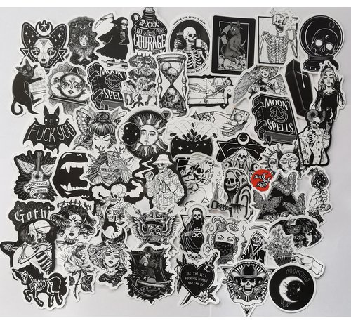 SSS Sig.  Sticker set Black & White Halloween